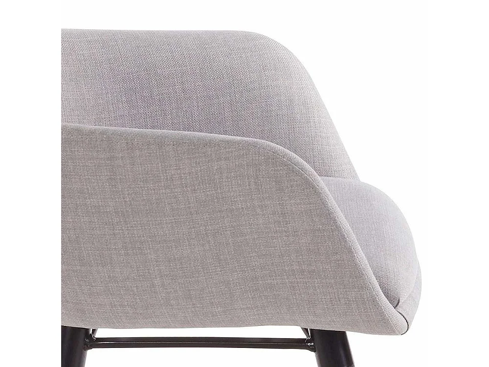 Polsterstuhl Set mit Gestell aus Massivholz Armlehnen (2er Set)