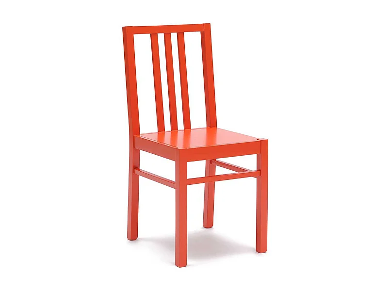 Esszimmerstuhl in Orange Buche Massivholz (2er Set)