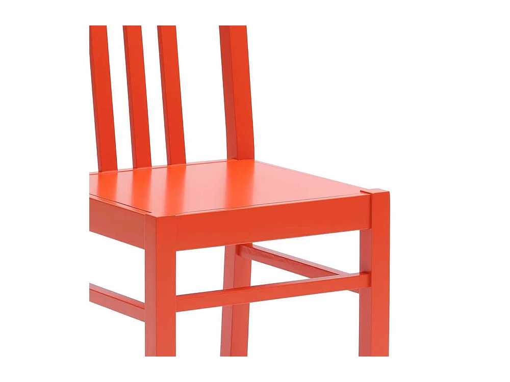 Esszimmerstuhl in Orange Buche Massivholz (2er Set)