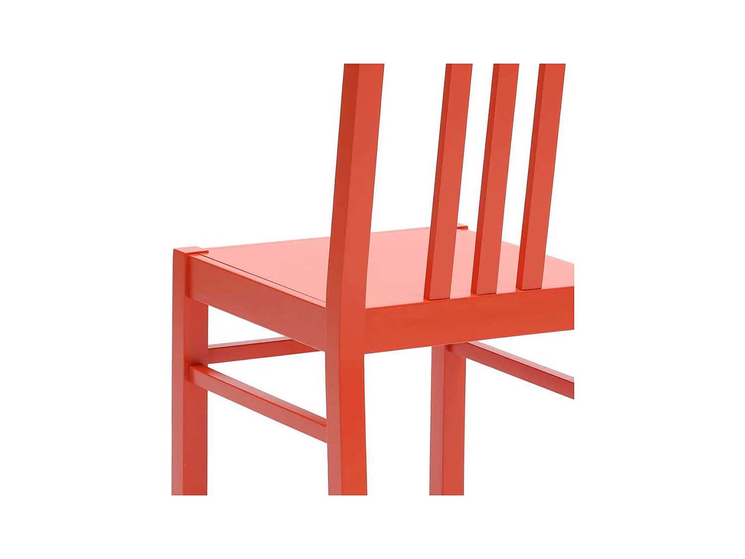 Esszimmerstuhl in Orange Buche Massivholz (2er Set)