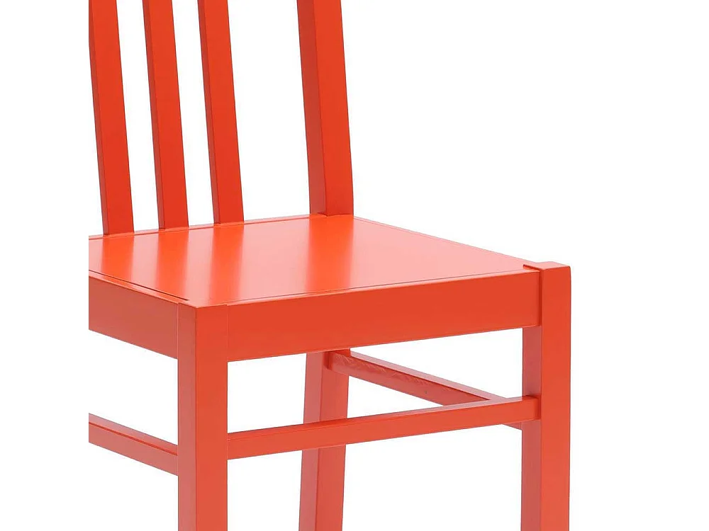 Esszimmerstuhl in Orange Buche Massivholz (2er Set)