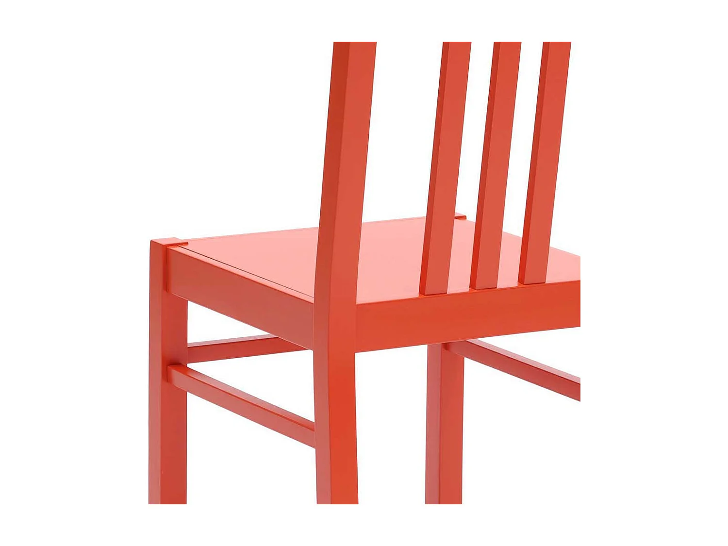 Esszimmerstuhl in Orange Buche Massivholz (2er Set)