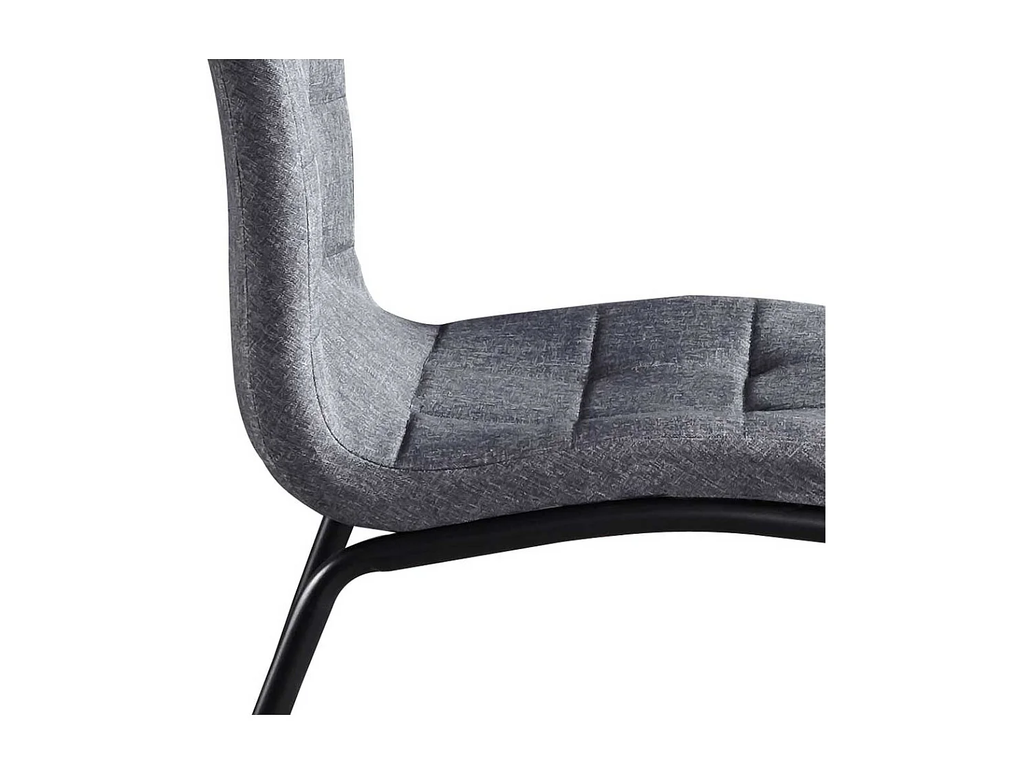 Stühle in Hellgrau Webstoff hoher Lehne (2er Set)