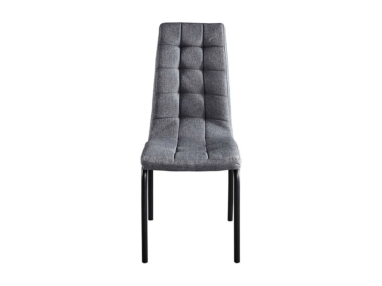 Stühle in Hellgrau Webstoff hoher Lehne (2er Set)