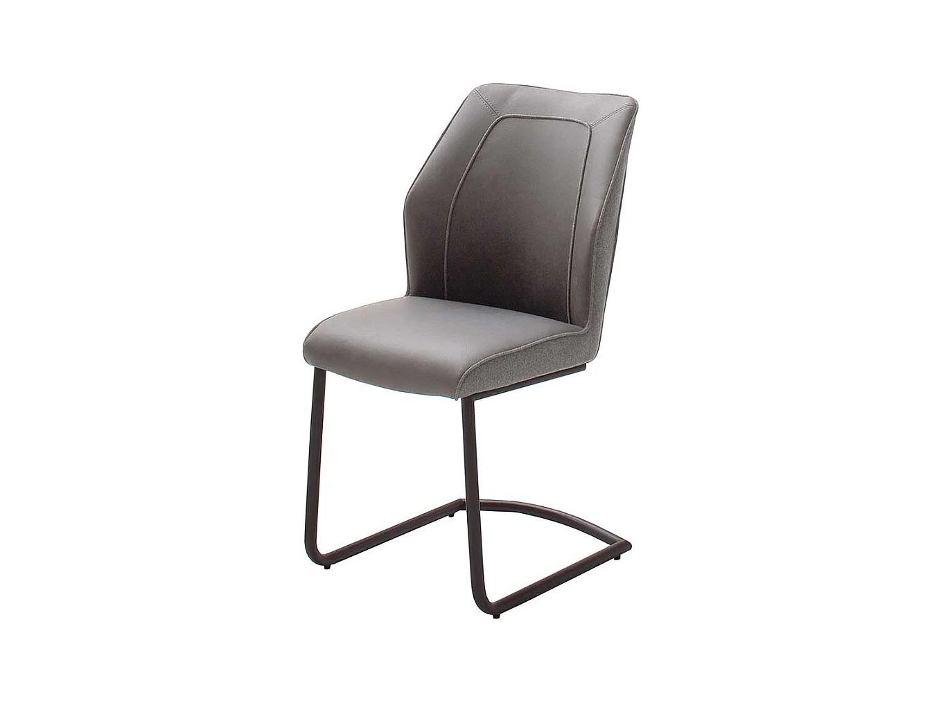 Freischwinger in Grau Webstoff Retro Look (2er Set)