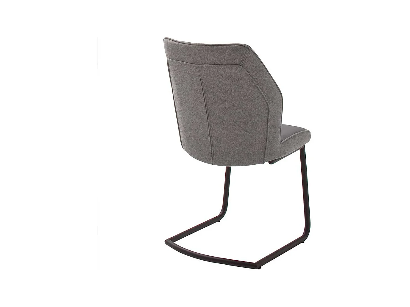 Freischwinger in Grau Webstoff Retro Look (2er Set)