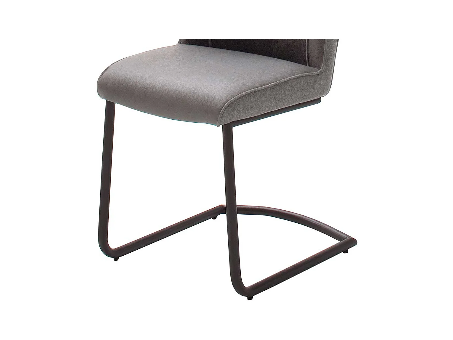 Freischwinger in Grau Webstoff Retro Look (2er Set)