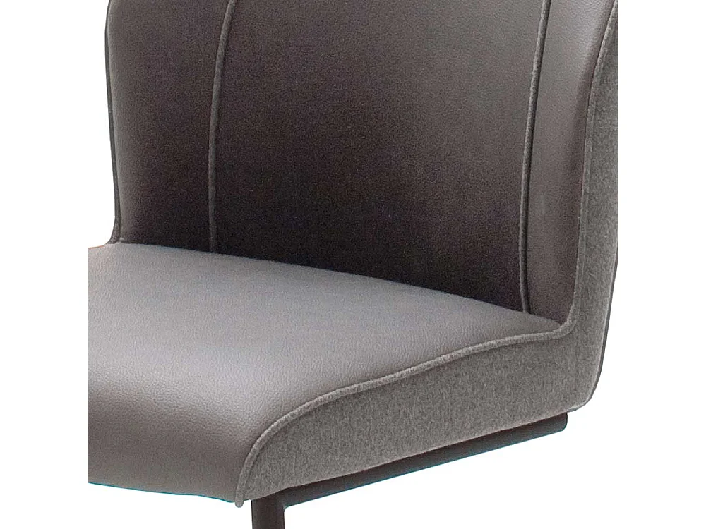 Freischwinger in Grau Webstoff Retro Look (2er Set)