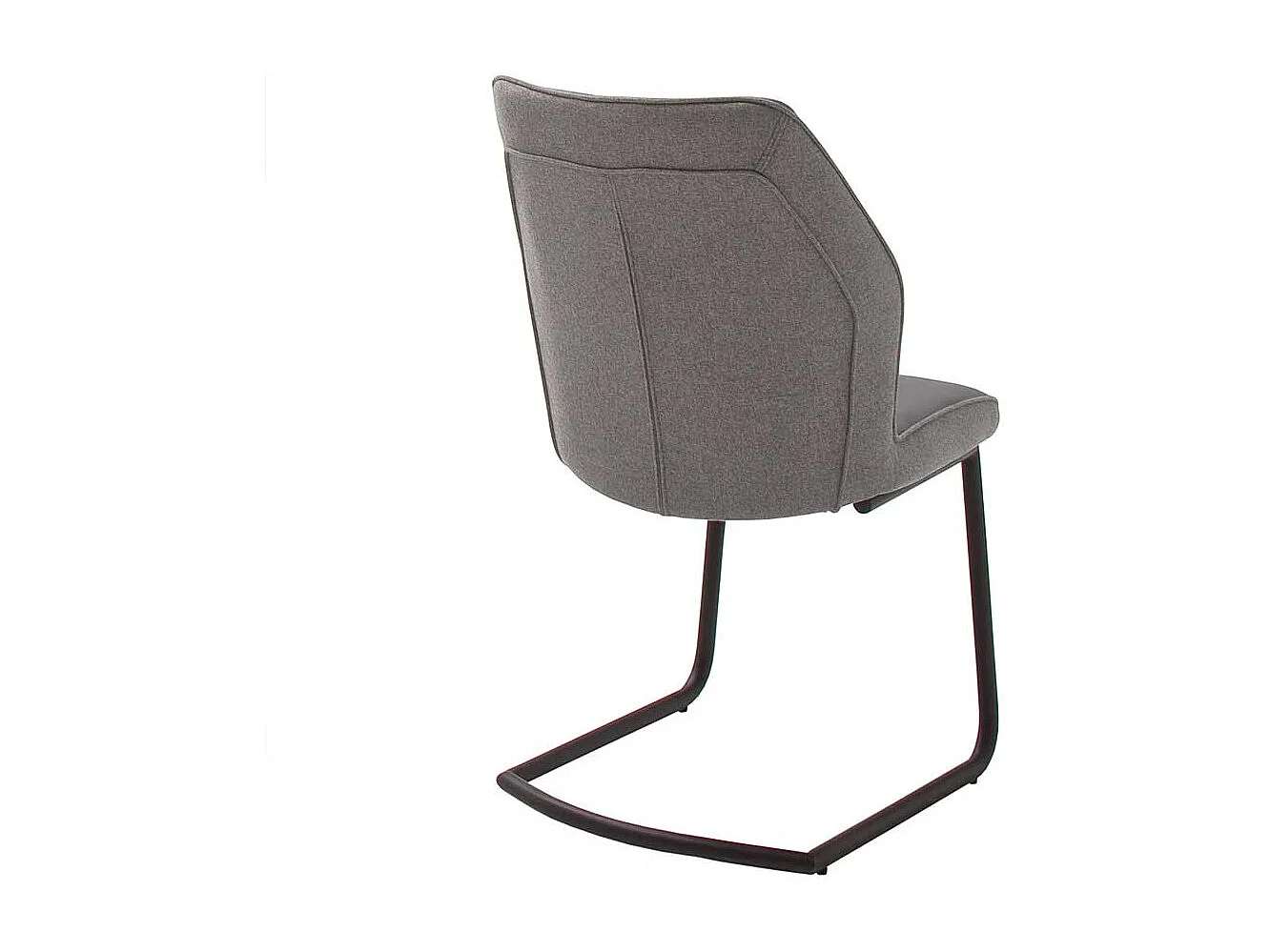 Freischwinger in Grau Webstoff Retro Look (2er Set)