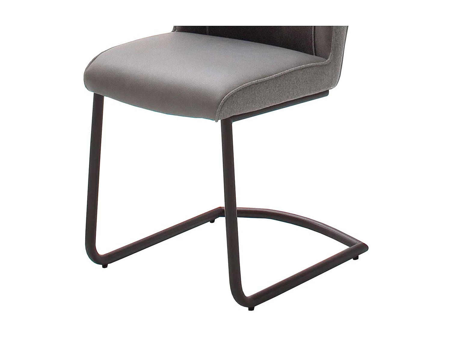 Freischwinger in Grau Webstoff Retro Look (2er Set)