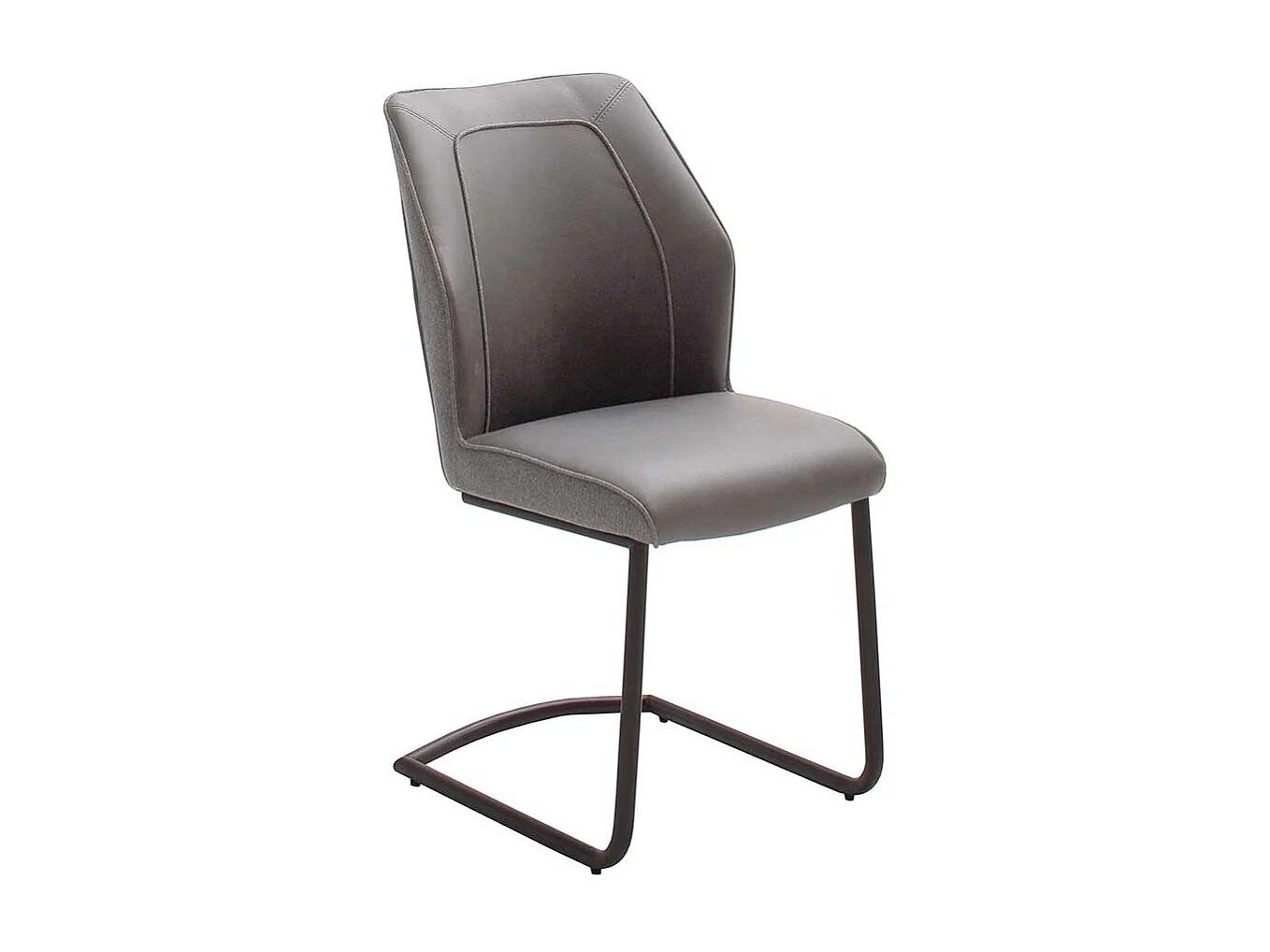 Freischwinger in Grau Webstoff Retro Look (2er Set)