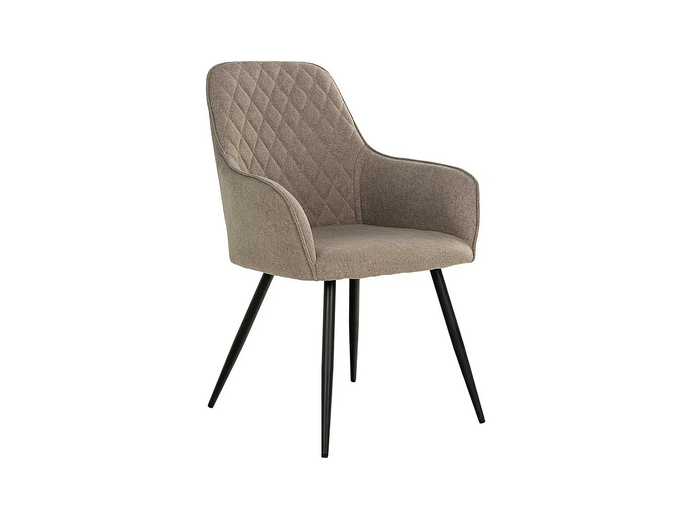 Polsterstuhl Esszimmer Stühle in Graubraun und Schwarz (2er Set)