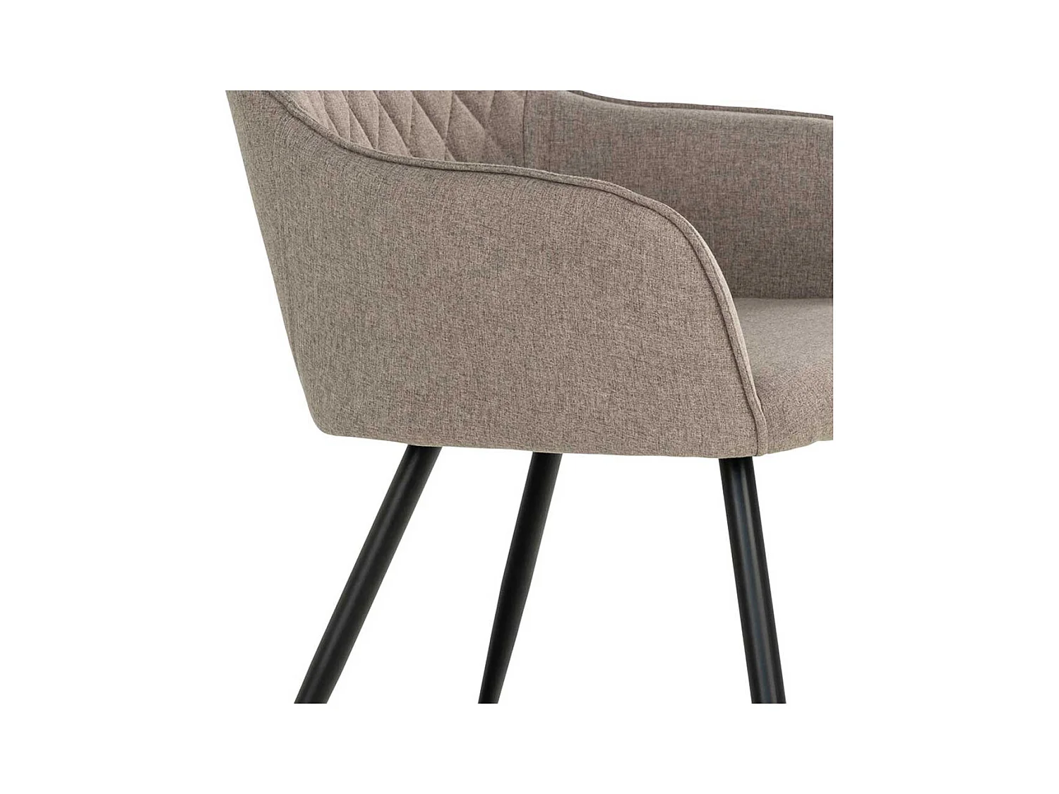 Polsterstuhl Esszimmer Stühle in Graubraun und Schwarz (2er Set)