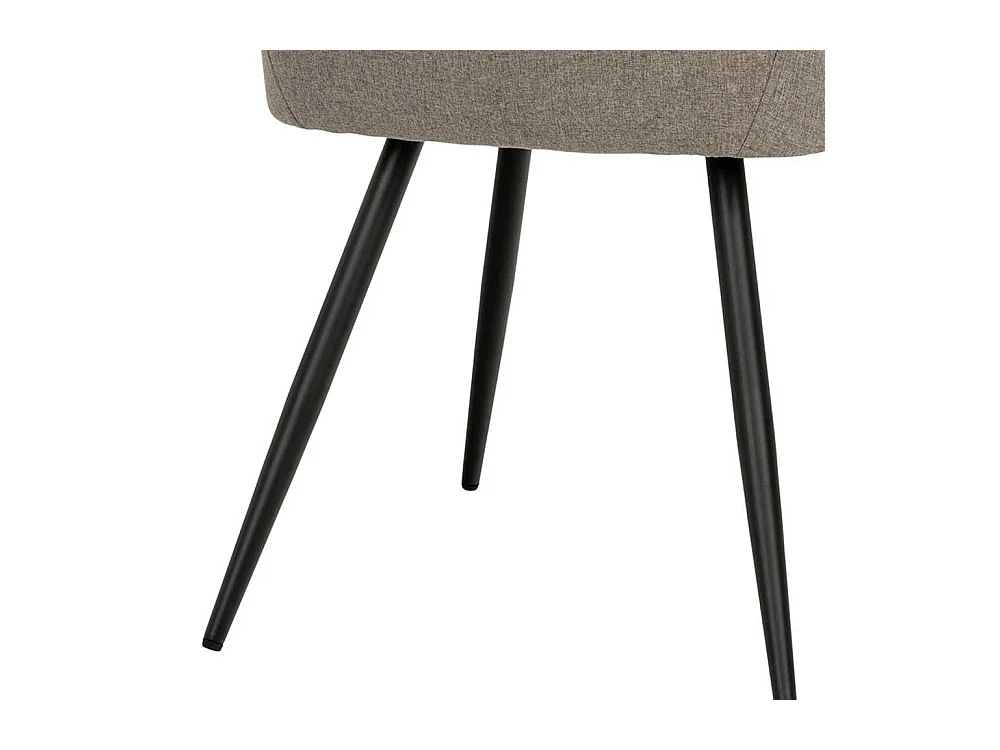 Polsterstuhl Esszimmer Stühle in Graubraun und Schwarz (2er Set)