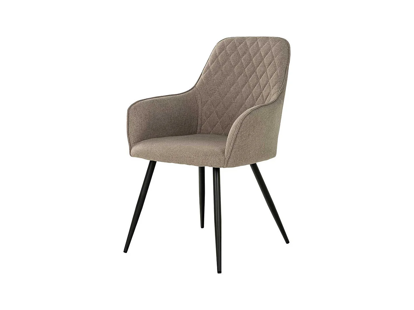 Polsterstuhl Esszimmer Stühle in Graubraun und Schwarz (2er Set)