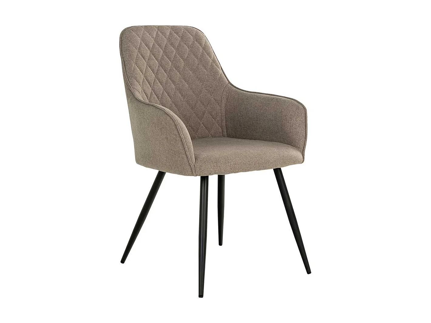 Polsterstuhl Esszimmer Stühle in Graubraun und Schwarz (2er Set)