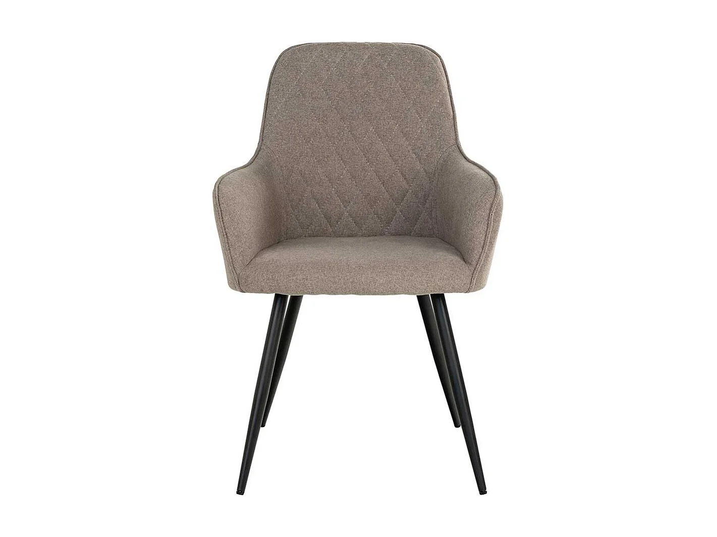 Polsterstuhl Esszimmer Stühle in Graubraun und Schwarz (2er Set)