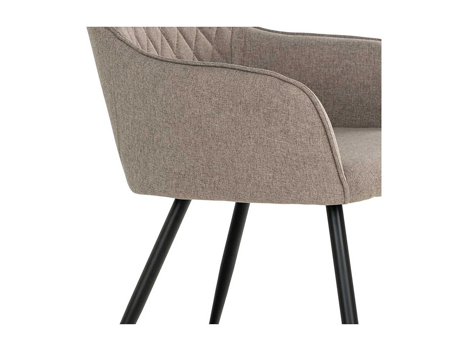 Polsterstuhl Esszimmer Stühle in Graubraun und Schwarz (2er Set)