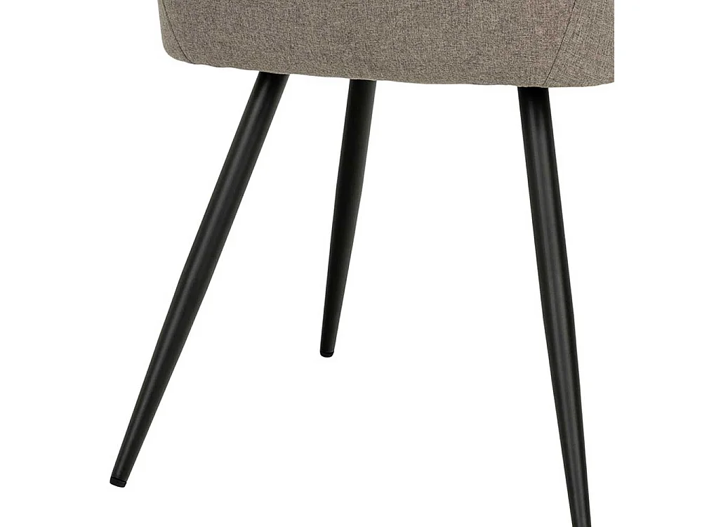 Polsterstuhl Esszimmer Stühle in Graubraun und Schwarz (2er Set)