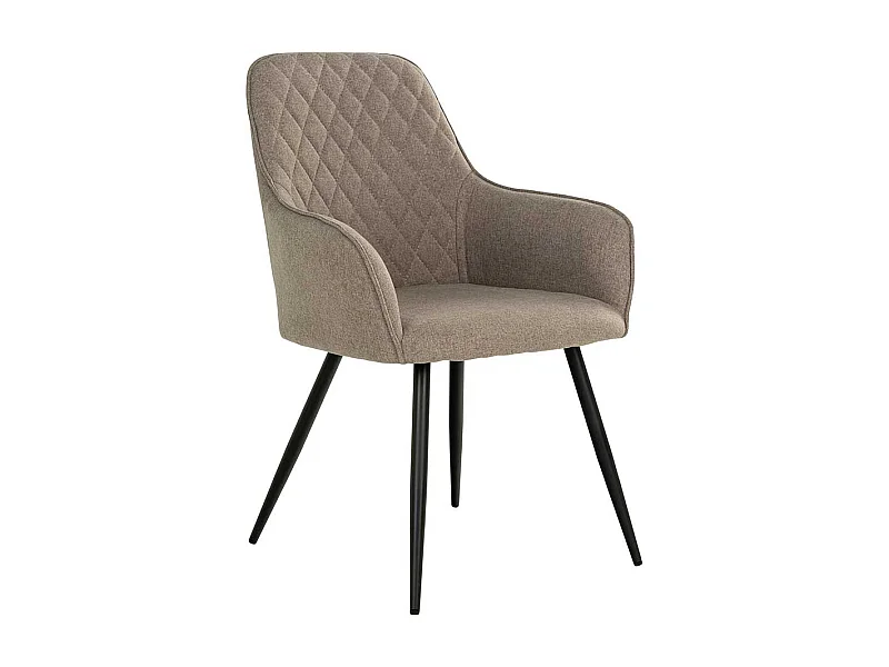 Polsterstuhl Esszimmer Stühle in Graubraun und Schwarz (2er Set)