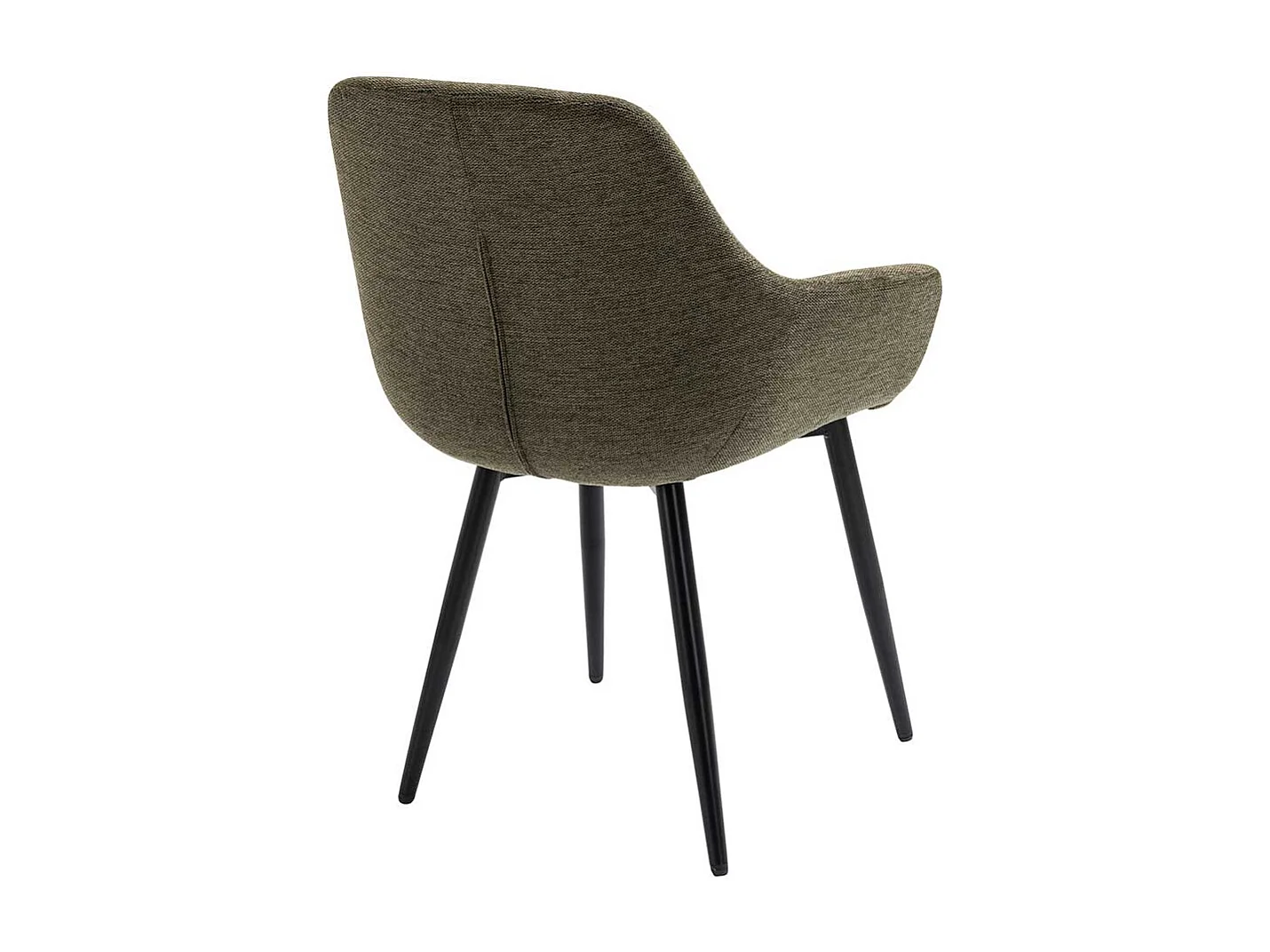 Esstisch Stühle in Graugrün und Schwarz Stoffbezug (2er Set)