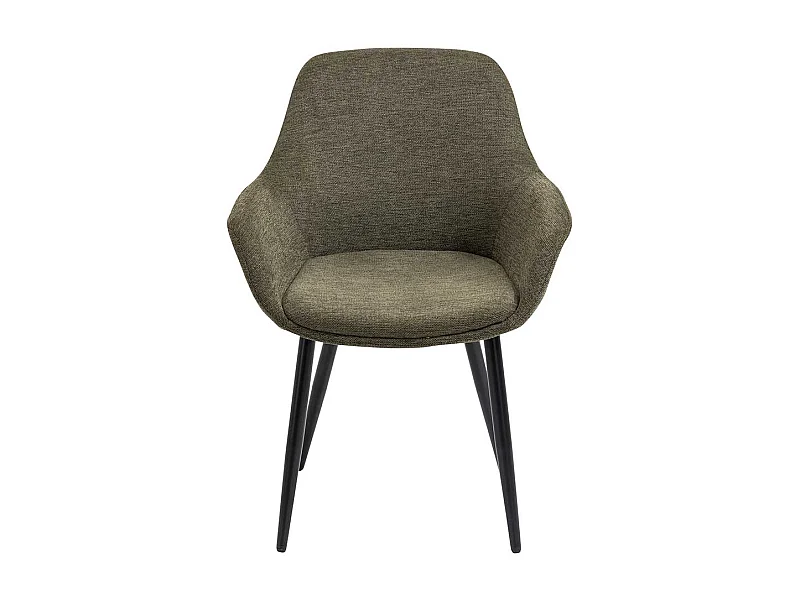 Esstisch Stühle in Graugrün und Schwarz Stoffbezug (2er Set)