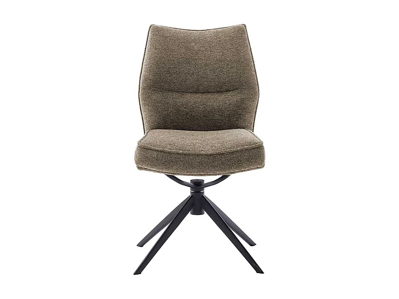 Stuhl Esszimmer Esszimmerstuhl aus Metall und Chenillegewebe (2er Set)