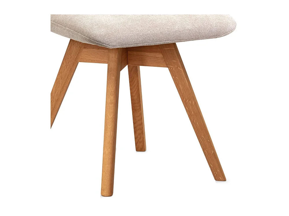 Esszimmerstuhl Polsterstuhl Esszimmer in Beige aus Flockstoff (2er Set)