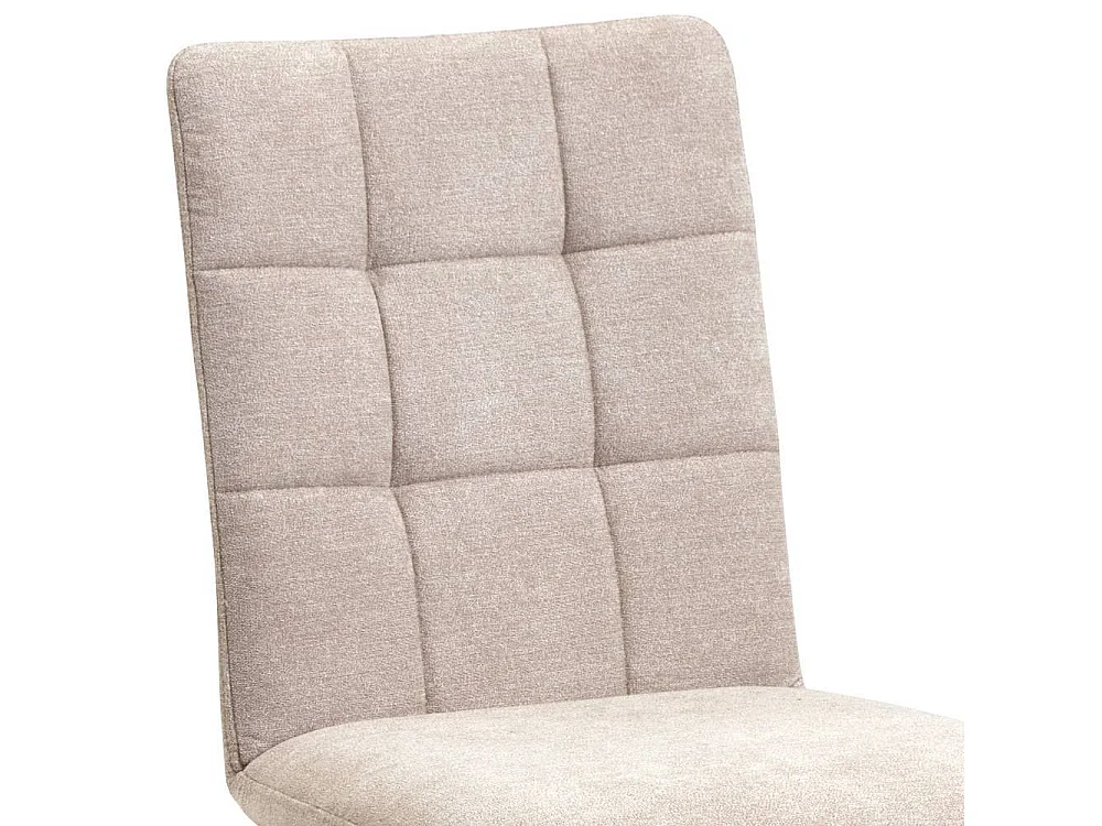 Esszimmerstuhl Polsterstuhl Esszimmer in Beige aus Flockstoff (2er Set)