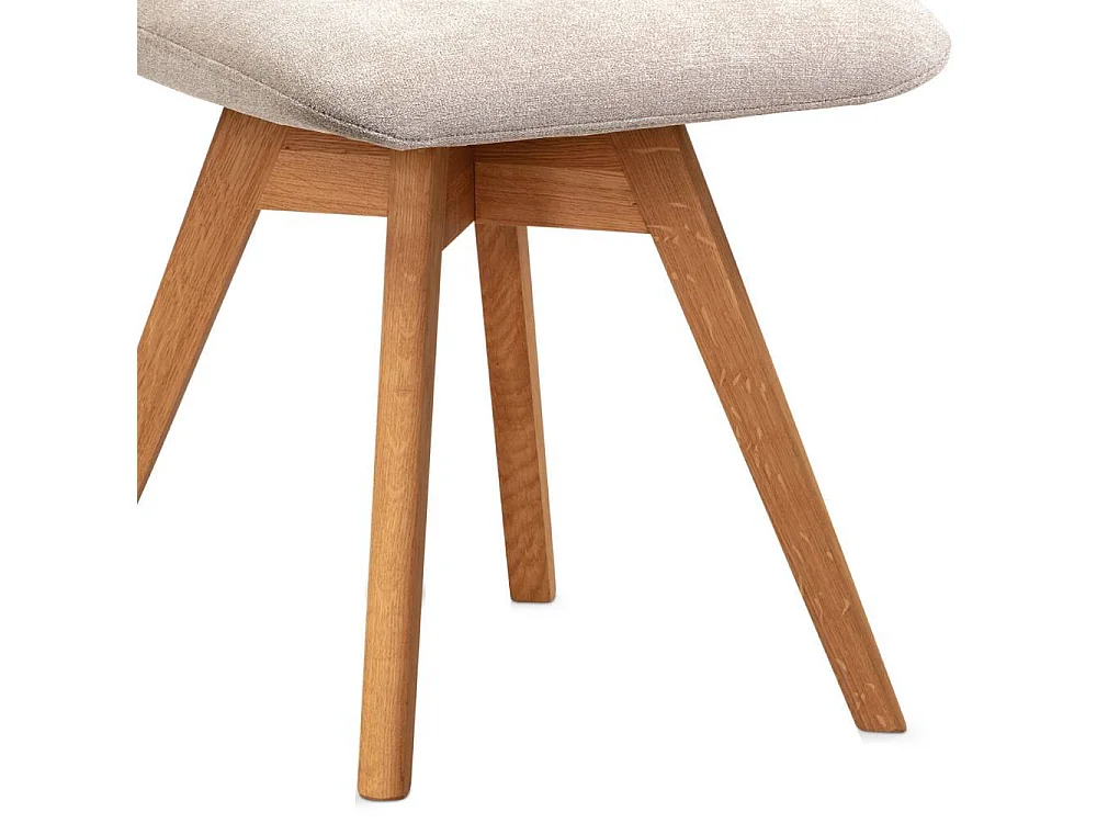 Esszimmerstuhl Polsterstuhl Esszimmer in Beige aus Flockstoff (2er Set)