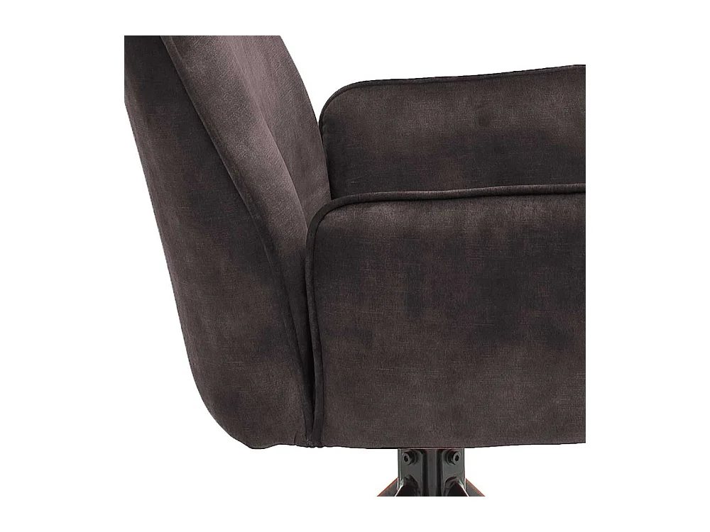 Drehbare Armlehnenstühle in Anthrazit Velours Metallgestell schwarz (2er Set)