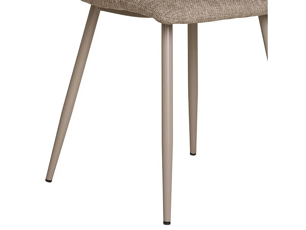 Polsterstuhl Küchenstuhl aus Strukturstoff mit Gestell aus Metall (2er Set)