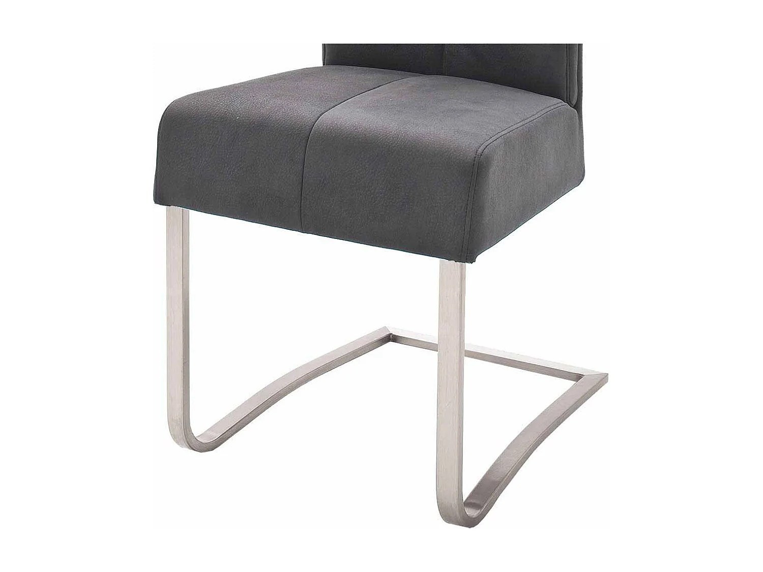 Schwingstuhl Set in Grau Edelstahl (2er Set)