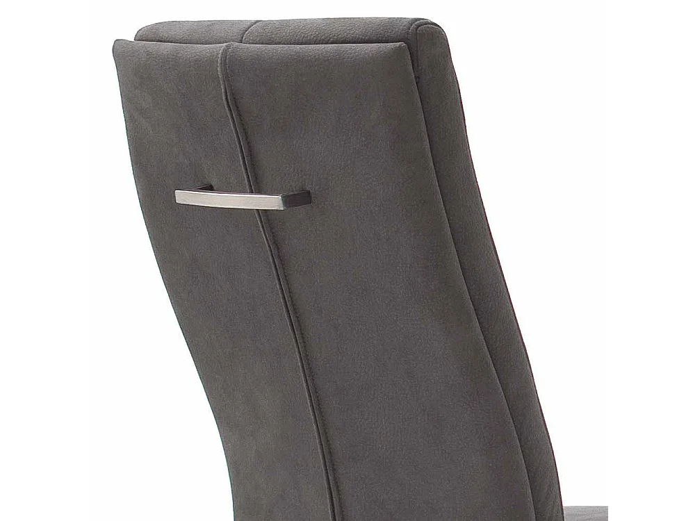 Schwingstuhl Set in Grau Edelstahl (2er Set)