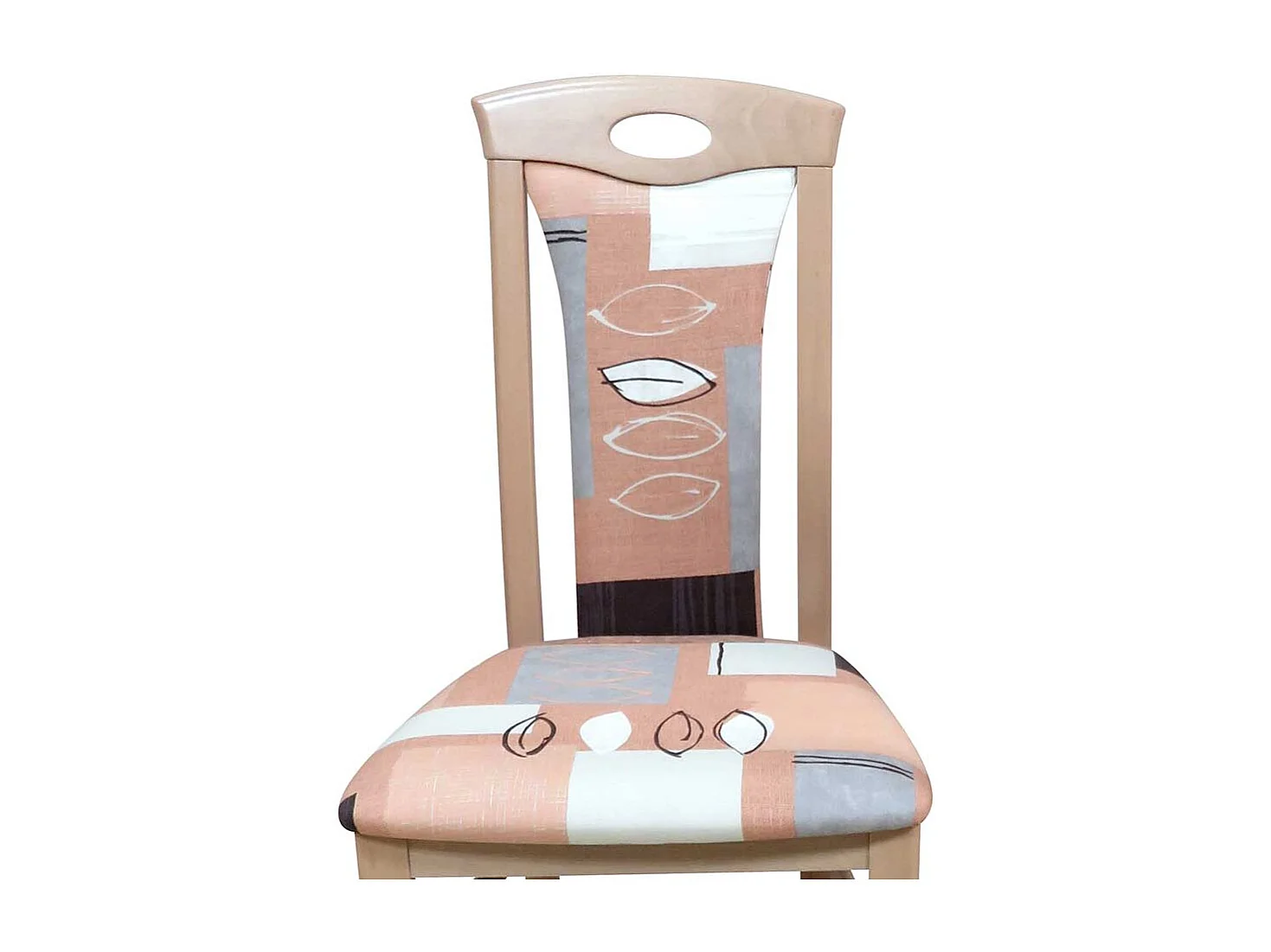 Esstischstuhl Set in Braun Bunt gemustert Buche Massivholz (2er Set)