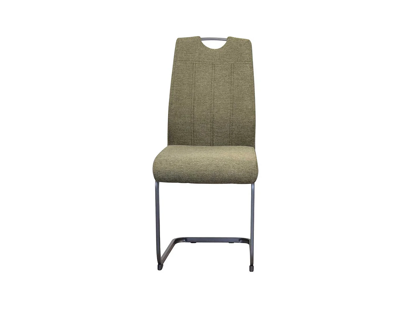 Freischwingerstuhl in Oliv Gr�n und Schwarz 99 cm hoch (4er Set)