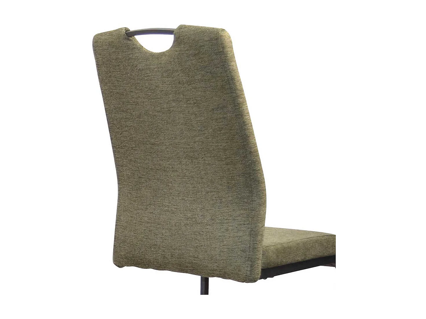 Freischwingerstuhl in Oliv Grün und Schwarz 99 cm hoch (4er Set)