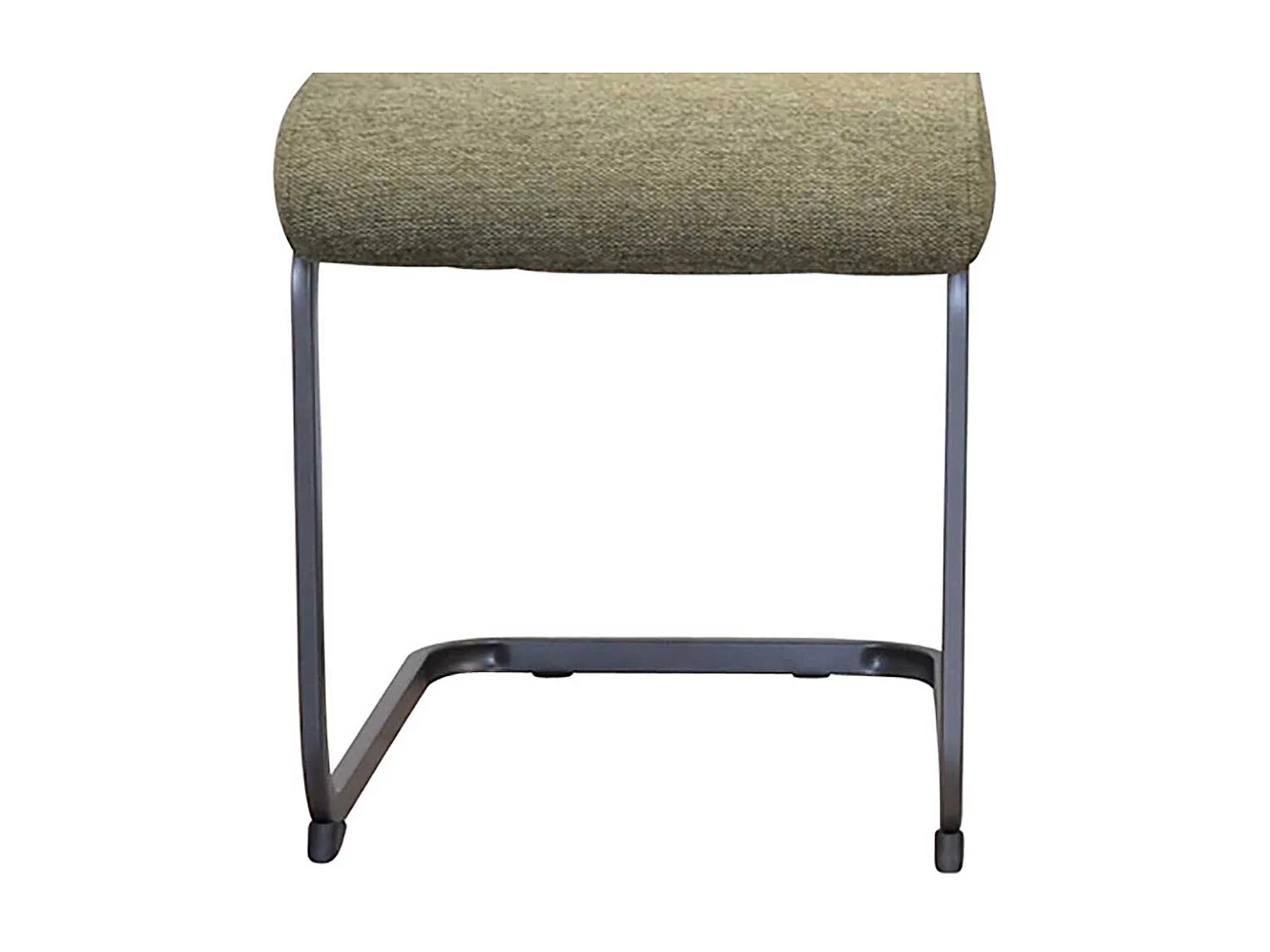 Freischwingerstuhl in Oliv Grün und Schwarz 99 cm hoch (4er Set)