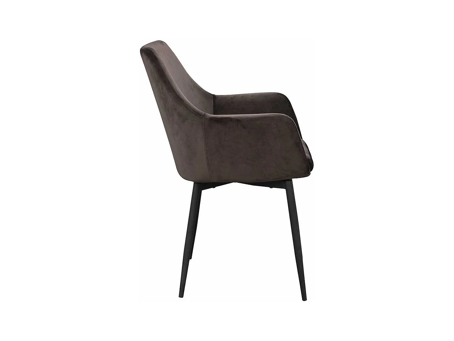 Armstühle in Dunkelgrau Microfaser Skandi Design (2er Set)