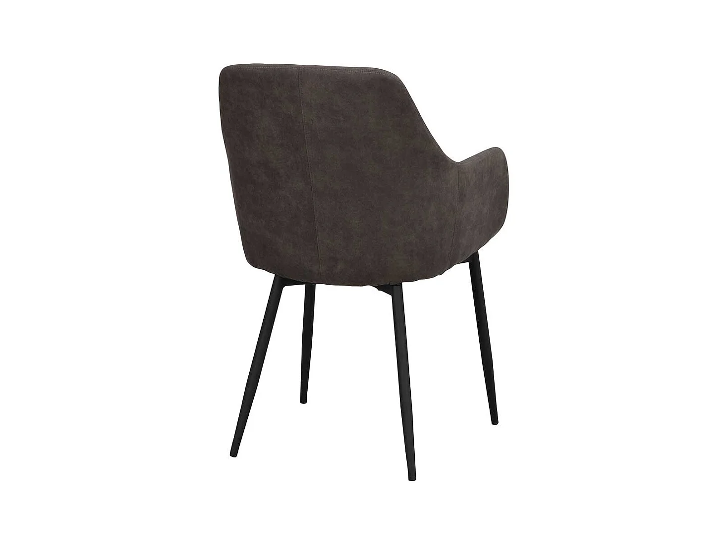 Armstühle in Dunkelgrau Microfaser Skandi Design (2er Set)