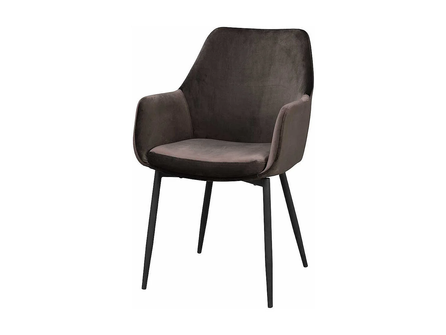 Armstühle in Dunkelgrau Microfaser Skandi Design (2er Set)