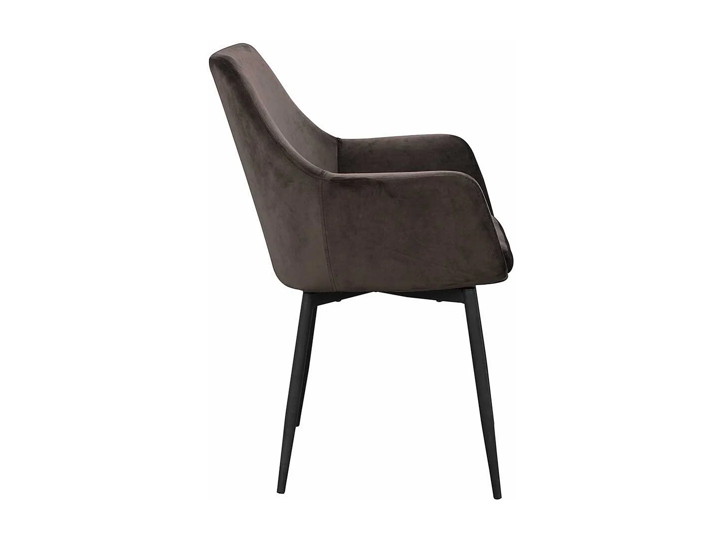 Armstühle in Dunkelgrau Microfaser Skandi Design (2er Set)