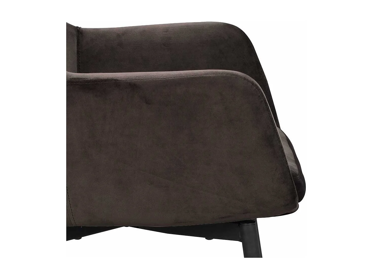 Armstühle in Dunkelgrau Microfaser Skandi Design (2er Set)