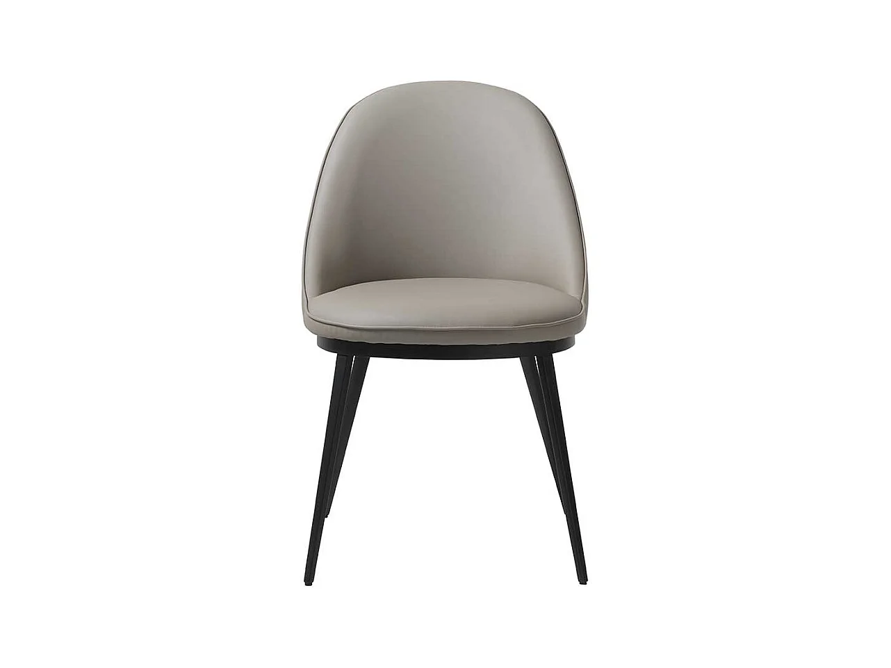 Grauer Polsterstuhl aus Kunstleder und Metall Skandi Design