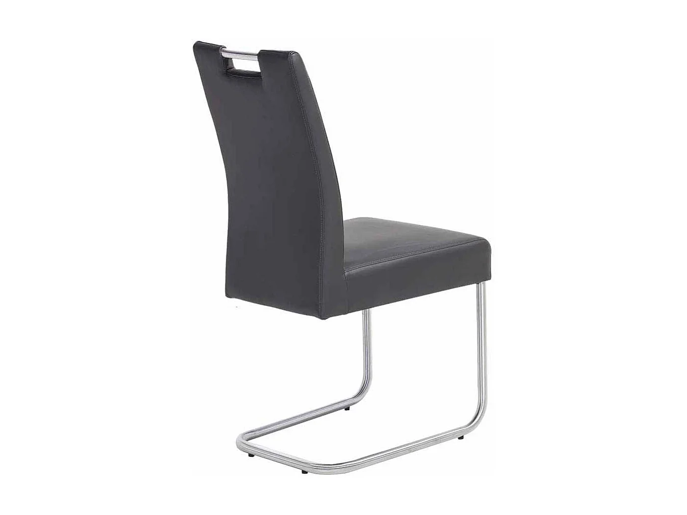 Küchenstuhl in Schlamm Kunstleder mit Griff (2er Set)