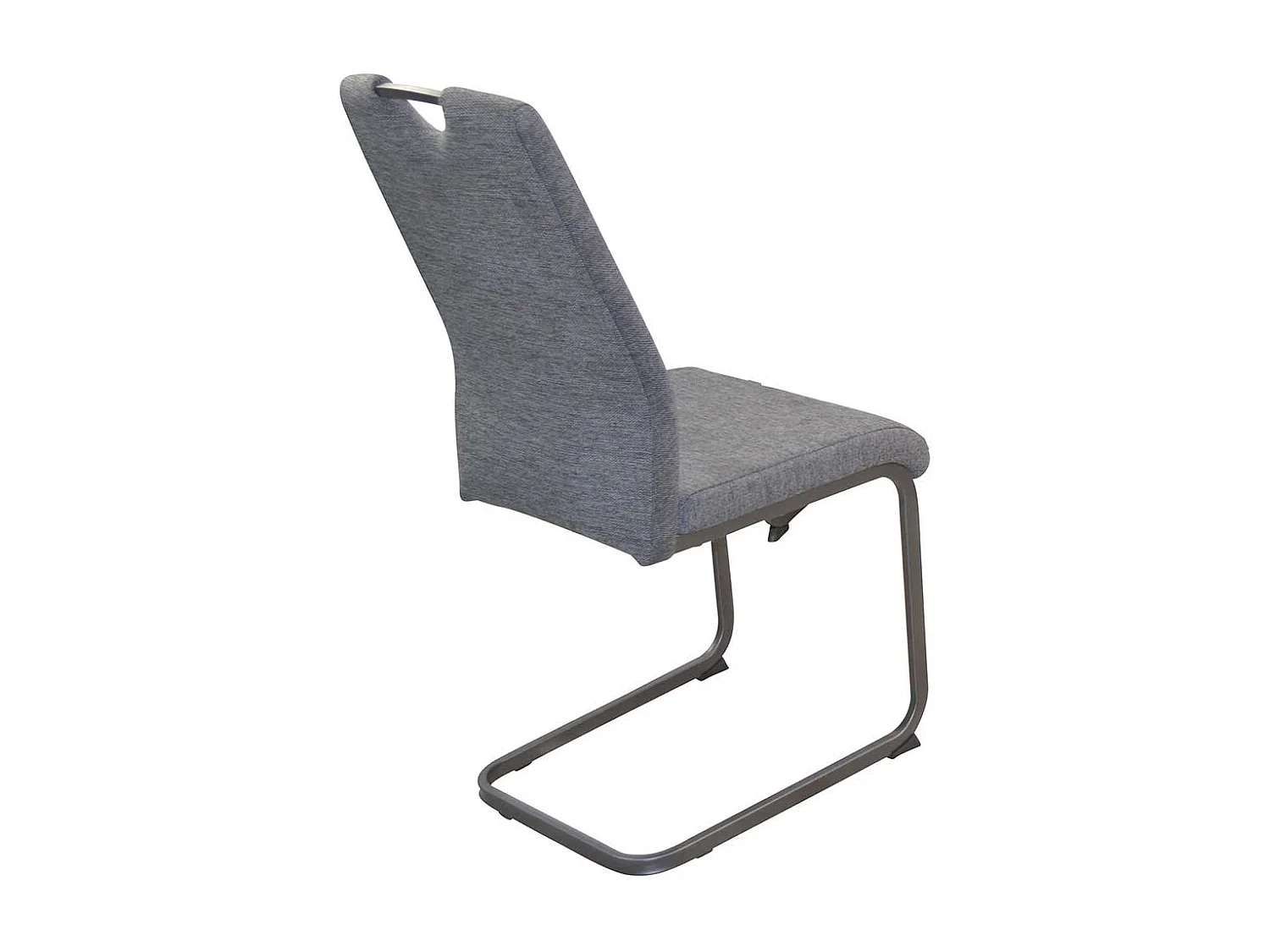 Schwingstuhl in Anthrazit und Schwarz hoher Lehne (4er Set)