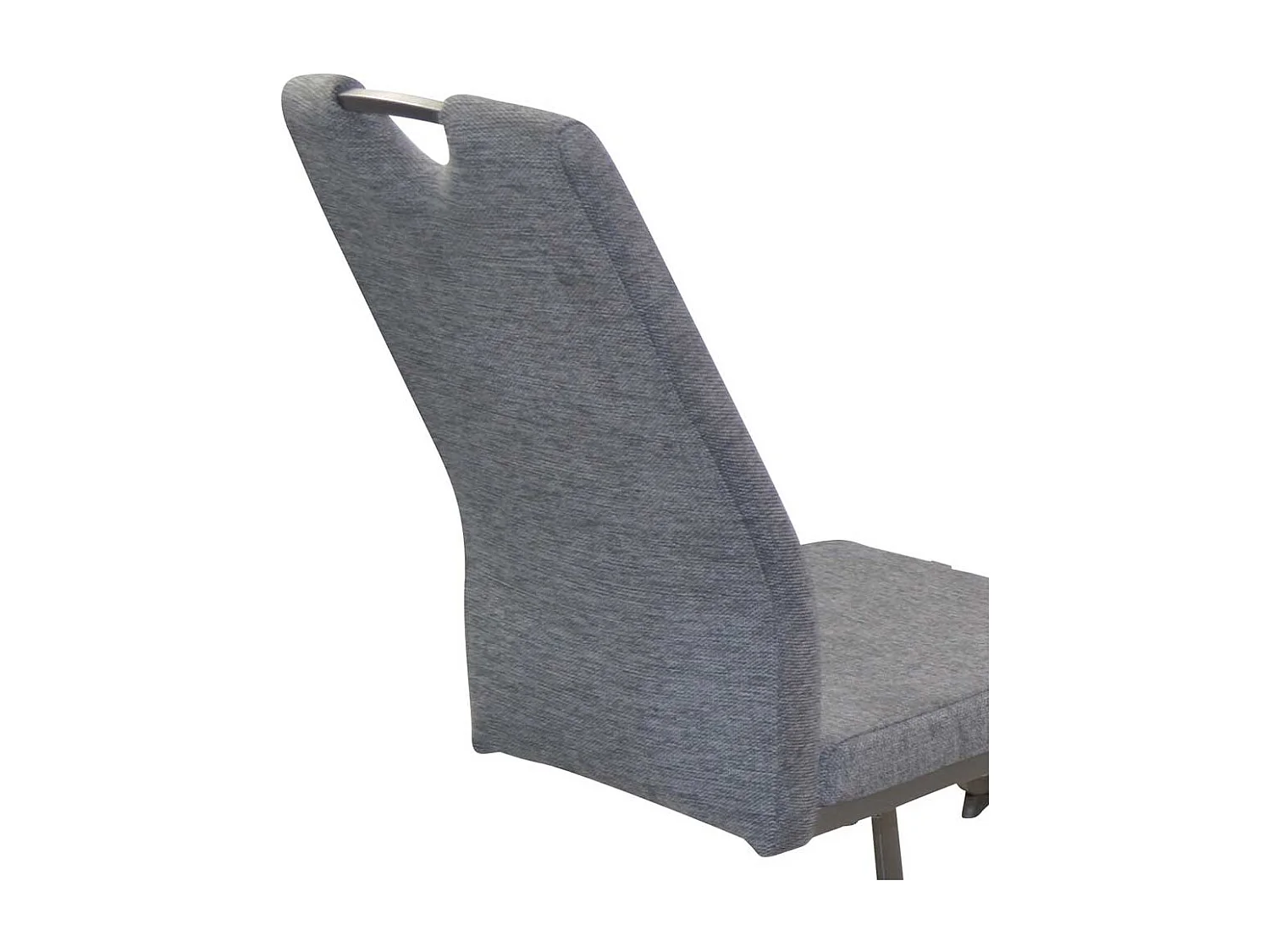 Schwingstuhl in Anthrazit und Schwarz hoher Lehne (4er Set)