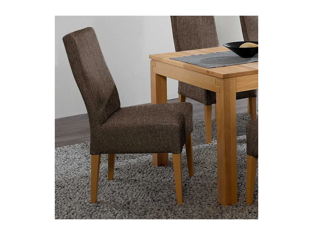 Esszimmer Polsterstühle in Grau Stoff Massivholzgestell aus Buche (2er Set)