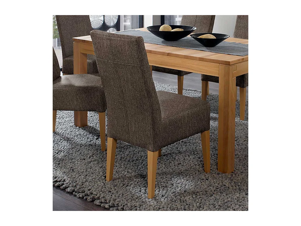 Esszimmer Polsterstühle in Grau Stoff Massivholzgestell aus Buche (2er Set)