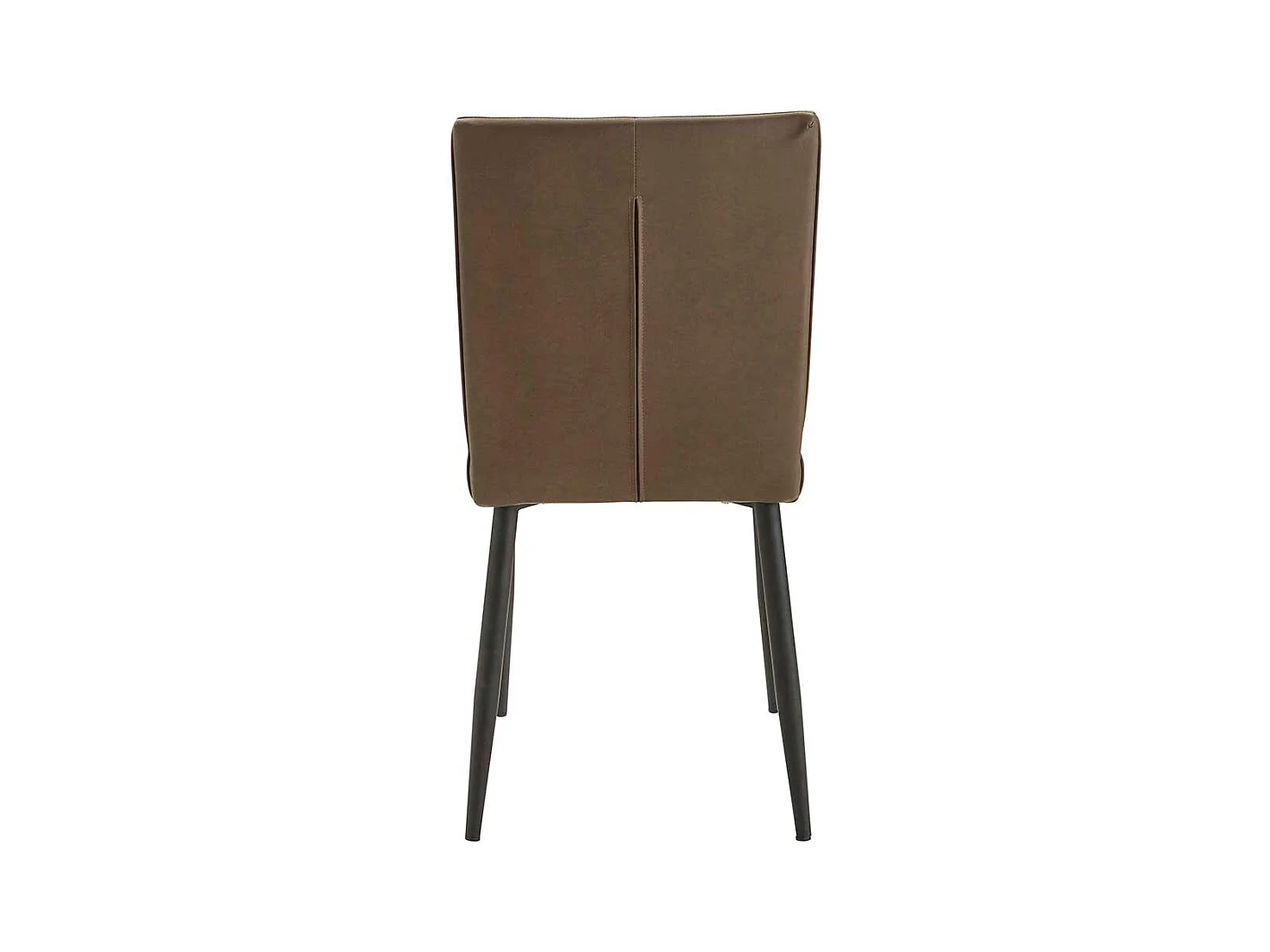 Esszimmerstühle in Braun Kunstleder hoher Lehne (2er Set)